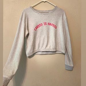 Fun Gray Long Sleeve Crop